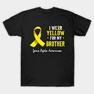 I wear yellow for my brother spina bifida awareness Month T-Shirt